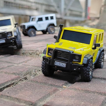 LDARC 1:43 Scale Mini RC Crawler RTR RC Rock Truck 4x4 2.4GHZ Hobby Grade Remote Control Car Model Vehicle RC Buggy Comes with a DIY Replaceable Body Shell(Desert Yellow)