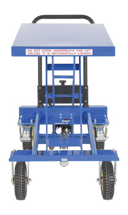 Vestil CART-PN-400 Steel Rough Terrain Elevating Cart 20-1/2 in. x 27-1/2 in. 400 Lb. Capacity Blue