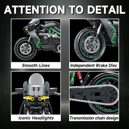 MJDDJA 1:8 Motorcycle Building Set for AdultsKickstand for DisplayGift for Boys Girls Kids 8 9 10 11 12 Years Old Teenage Boys Gifts on Birthday(511PCS)