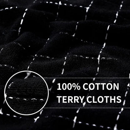 Homaxy 100% Cotton Terry Kitchen Dish Cloths, Ultra Soft and Absorbent Dish Towels for Kitchen, Suitable for Drying and Washing Dishes, 6 Pack, 12 x 12 Inches, Multiple Colour