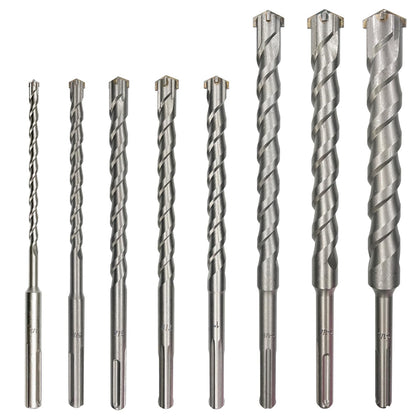 FF ERA SDS MAX Rotary Hammer Drill Bits – U-Flute - Masonry Drill Bits - Carbide Tipped for Brick, Stone, Concrete - 1/2'' 3/4'' 5/8'' 7/8'' 1'' x 13'', 1-1/8'' 1-1/4'' 1-1/2'' x 15'' (8-Piece Set)