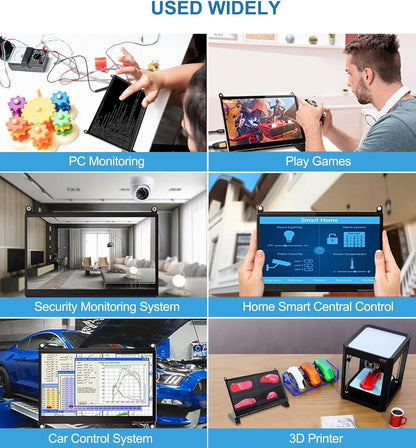 NLIEOPDA 7 Inches Touchscreen Monitor, HD 1024×600 IPS LCD Capacitive Touch Screen Compatible with R Pi 4B/3B+/3B/2/1B+/Zero Ora Pi 5 Por/3 Plus/3B/4B Ban Pi and Windows 10/8/7 (CX-070-A2 US)