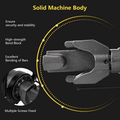 Electric Hydraulic Rebar Bender, 900W, 5/8 Inch #5 16mm Rebar Bender Tool, Hand Held Meatal Steel Copper Rod Bender Machine, Bending Angle 0-130 degree (900W 110V RB-16)
