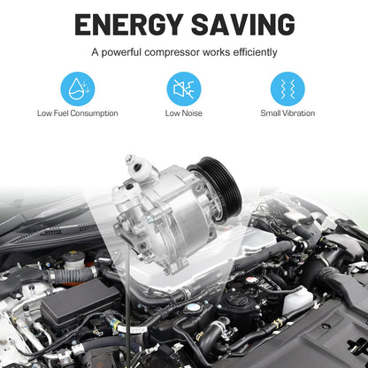 New AC Air Condition Compressor w/Clutch for 2013-2018 Chevrolet Sonic L4 1.8L 1.8 (NOT for 1.4L Engine; for manual temp control only), 29167C, 42699130