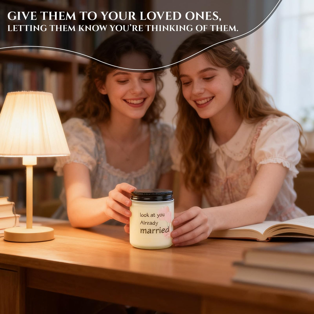 Lavender & Eucalyptus Scented Aromatherapy Candle - Natural Soy Wax, Long-Lasting, Ideal Newlywed Gift for Friend on Wedding/First Anniversary/Christmas