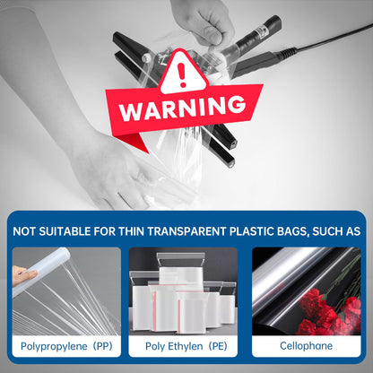 R-PACK Portable Handheld Heat Sealer Machine, FKR-300 12-Inch | For Foil, Kraft, and Mylar Packaging