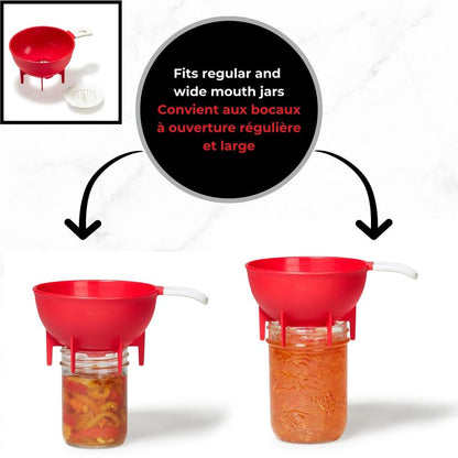 Starfrit 6 Piece Canning Set - Jar Lifter, Canning Scoop, Funnel, Lid Lifter & Bubble Popper and Lid Rack