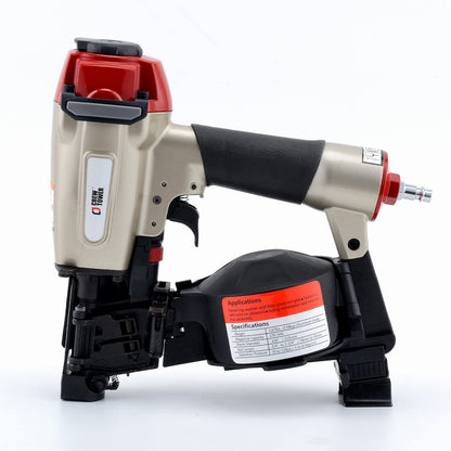 Roofing Nail Gun, 15 Degree 3/4-inch to 1-3/4-inch Pneumatic Roofing Nailer, Heavy Duty Coil Roofing Nailer for Asphalt Fiberglass Shingles Lath Wire Fasterening Wooden Box Assembly