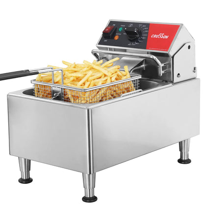 Commercial Countertop Electric Deep Fryer and Griddle