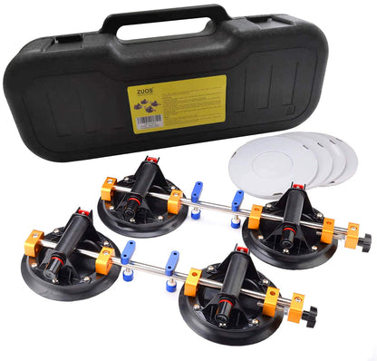 Seamless Seam Setter with 8" Vacuum Suction Cups for Seam Joining and Leveling, Professional Countertop Installation Tool for Granite, Stone, Marble, Slab, with Free Gloves and Case (8" seam setter)