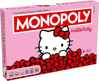 Winning Moves Hello Kitty Monopoly Board Game Ideal for 2-6 Players and A Great Gift for Fans Aged 8 and Up
