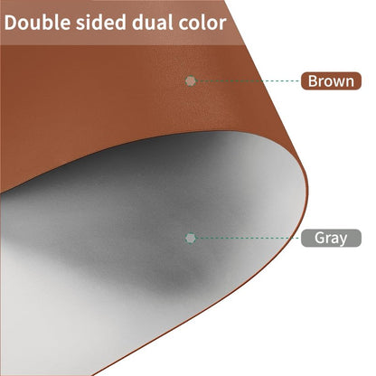 Zinkooat Faux Leather Table Cover,1.8mm Thick,40x60 Inch Table Protector,Table Protector for Dining Room Table,Dining Table Cover,Table Cover Protector,Dining Table Pads(Brown+Gray,40x60)