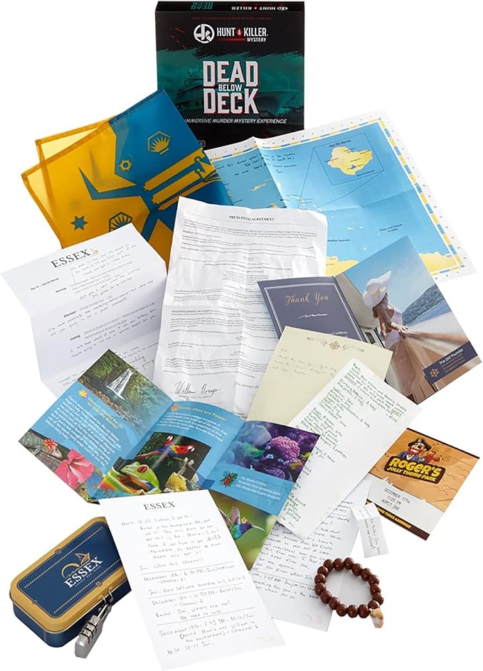 Hunt A Killer: Dead Below Deck Solve a Murder on a Yacht Mystery Box Game for True Crime Fans Murder Mystery Game for Adults Play True Detective and Crack Unsolved Mysteries Designed for Ages 14+