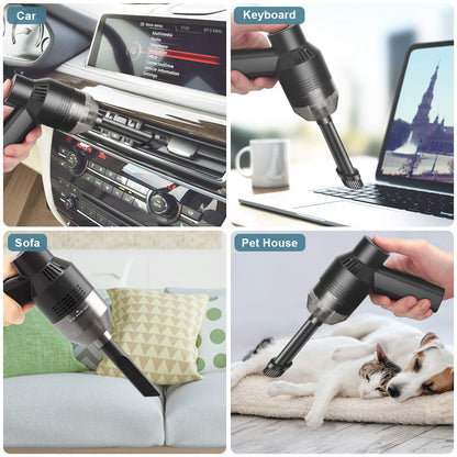 HONKYOB [Upgrade] Mini Vacuum Cordless Vacuum Keyboard Cleaner Mini Computer Vacuum Rechargeable Desk Vacuum for Cleaning Dust,Hair,Crumbs,Eraser Scrap,Laptop,Pet House，Sewing Machine