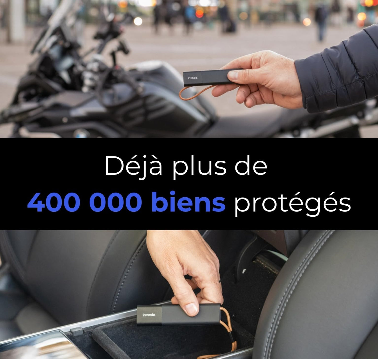 Invoxia GPS PRO Tracker - Real-time Location - for Cars, Motorcycles, Bicycles, Children - Motion and Tilt Alerts - 4G LTE-M Network - Up to 3 Months Battery Life