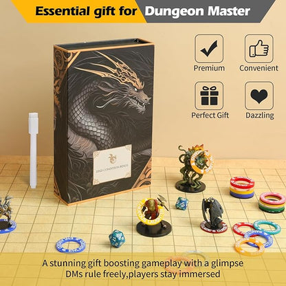 52 Unique DND Miniatures Condition Rings 92 PCS Status Effects Markers - Including 5 Customizable Blank Rings Ideal for Dungeons and Dragons &amp 5th Edition Best DND Gifts for DM