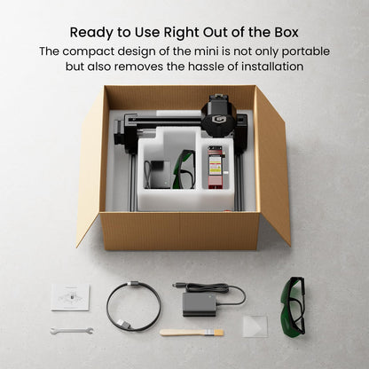 LONGER Ray5 mini Laser Engraver, 32-Bit High-Speed 12000mm/min, 0.04mm Compressed Spot, WiFi APP Control, 130×140mm Engraving Area, Eye Protection, for Wood, Acrylic, Paper (3.5W)