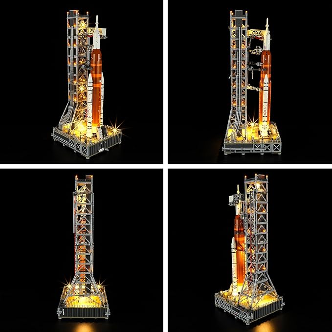 BRIKSMAX Light Kit for Lego-10341 NASA Artemis Space Launch System- Compatible with Lego Icons Rocket Launch Tower Building Set- Not Include Lego Set
