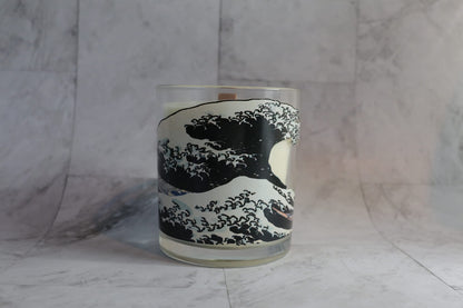 Color Changing! Fun Designs ThermoH Logo Candle (The Great Wave) - Reusable as a Color Changing Cup After! (Double The Value!)