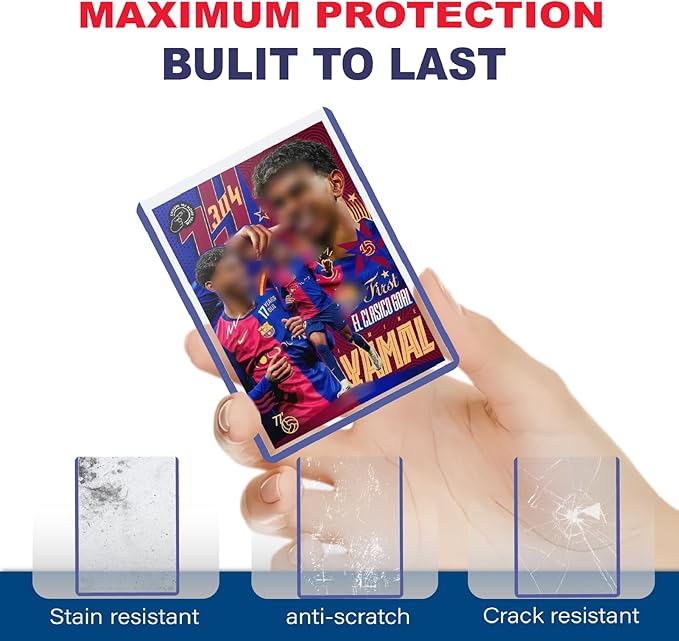 200 Hard Card Sleeves Card Toploaders for Protection for Baseball Football Premium Top Loaders for Cards Ensuring Safety (200 Hard Sleeves)