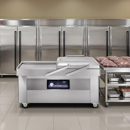 VEVOR Chamber Vacuum Sealer, 1200W Sealing Power, Vacuum Packing Machine for Wet Foods, Meats, Marinades and More, Compact Size with 23.62" Sealing Length, Applied in Home Kitchen and Commercial Use