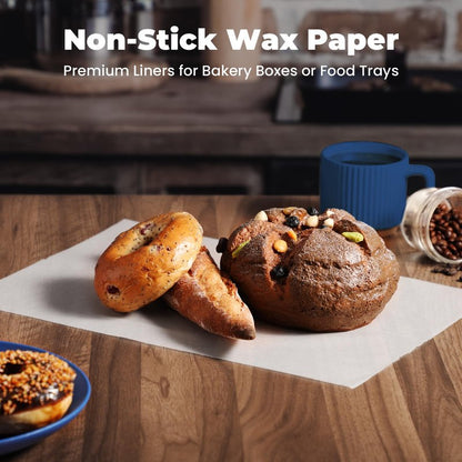 Fit Meal Prep [500 Pack] 15 x 10.75" Wax Paper Sheets for Food, Interfolded Precut Deli Pop Up Grease-Proof Sandwich Paper Wraps, Waterproof for Lunch, Food Basket, Microwave Cover, BBQ