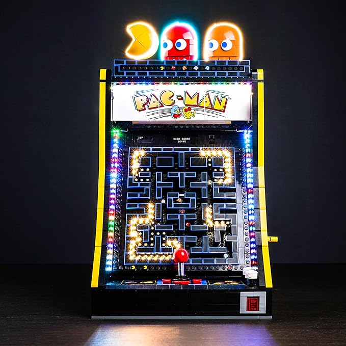 Upgraded Light Kit Compatible with Lego Icons PAC-Man Arcade Building Blocks Model Lights Decoration Compatible with Lego 10323 (Model Not Included)