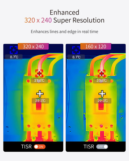 Firecore FI160S Thermal Imaging Camera, 320x240 Super Resolution Infrared Imager, 32GB,-4°F~1022°F, 25Hz Handheld Infrared Camera with Laser for HVAC Electrical Home Inspection Plumbing Leak Detection