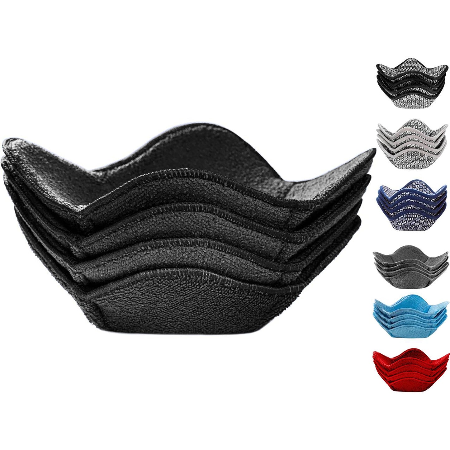 Sheff Microwave Bowl Cozy Holders Set of 4 - Durable and Reliable for Hot and Cold Plates and Dishes - Ideal Household Gift (Black, 7 inch)
