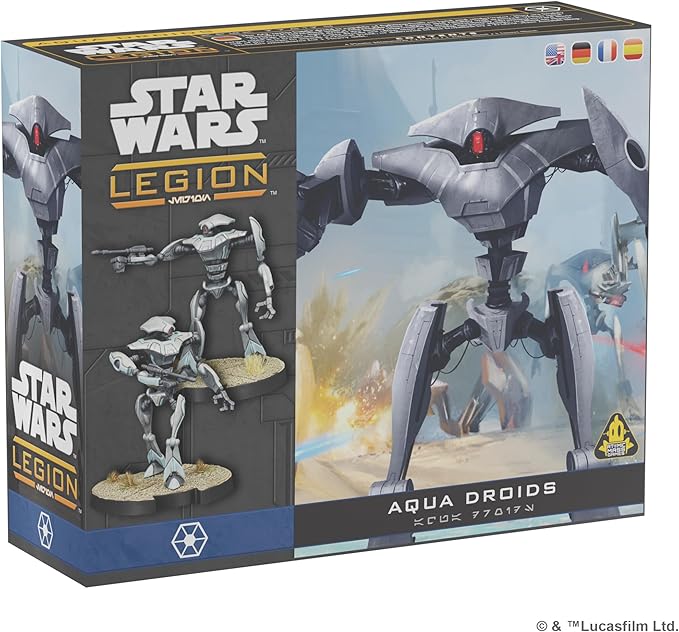 Star Wars: Legion Aqua Droid Unit Expansion - Tabletop Miniatures Game Strategy Game for Kids and Adults Ages 14+ 2 Players 3 Hour Playtime Made by Atomic Mass Games