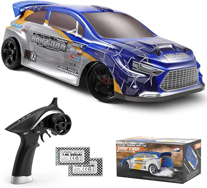 HAIBOXING 2197 RC Drift Cars 1/18 Scale High Speed Performance with Gyro 2.4GHz Remote Control Cars 28 KM/H RTR for Kids and Adults Electric Powered 4WD RC Rally Car with 2 Rechargeable Batteries