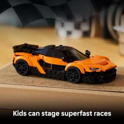 LEGO Speed Champions McLaren W1 Race Car Toy for Boys &amp Girls Ages 9+ - Building Set for Pretend Play &amp Display w/1 Driver Minifigure - Gift Idea for Kids &amp Supercar Fans - 77257