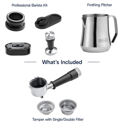 De'Longhi La Specialista Arte Evo Espresso Machine - Compact Cold Brew Coffee Maker with Grinder, Milk Steam Wand/Frother & Tamping Tools - Home Barista Kit for Lattes, Cappuccinos, Iced Coffee