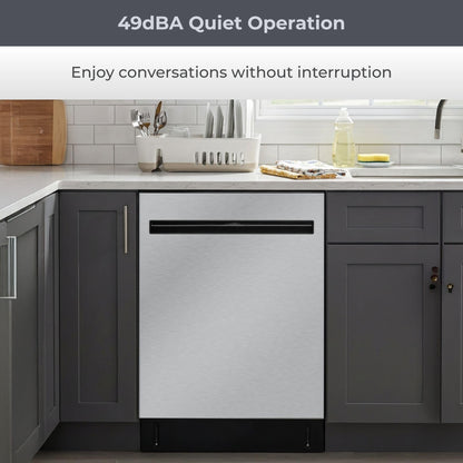 Kenmore 24" Built‑In Dishwasher with 3 Racks, Stainless Steel Tub, Top Control, Energy Efficient, Ultra‑Quiet 49 dBA, High‑Capacity Dishwasher – Stainless Steel