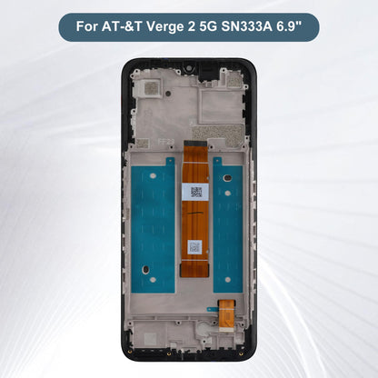 E-yiiviil Replacement LCD Display Touch Screen Digitizer Assembly Compatible with AT&T Verge 2 5G SN333A 6.9" with Tools