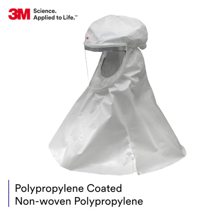 3M Versaflo Economy Hood, S-403L-20, Medium/Large, Pack of 20, Coverage for Dust and Paint Spray, Liquid Splash Protection for Eyes and Face, Lightweight, White