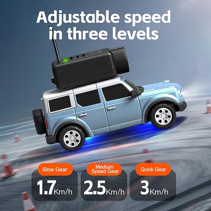WLtoys Mini RC Car 1:64 Scale FPV RC Drift Car with 720P HD Camera WiFi App Control with Gyro First Person Perspective Mini Racing Toys for Teens and Adults(Blue)