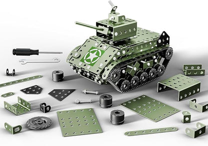 Lucky Doug STEM Building Projects Model Army Tank Set - 284 Pieces STEM Project Building Toys for Kids Ages 8-12 Assembly Science Kit Educational Toys Gift for Kids Boys 7 8 9 10 11 12-16 Years Old