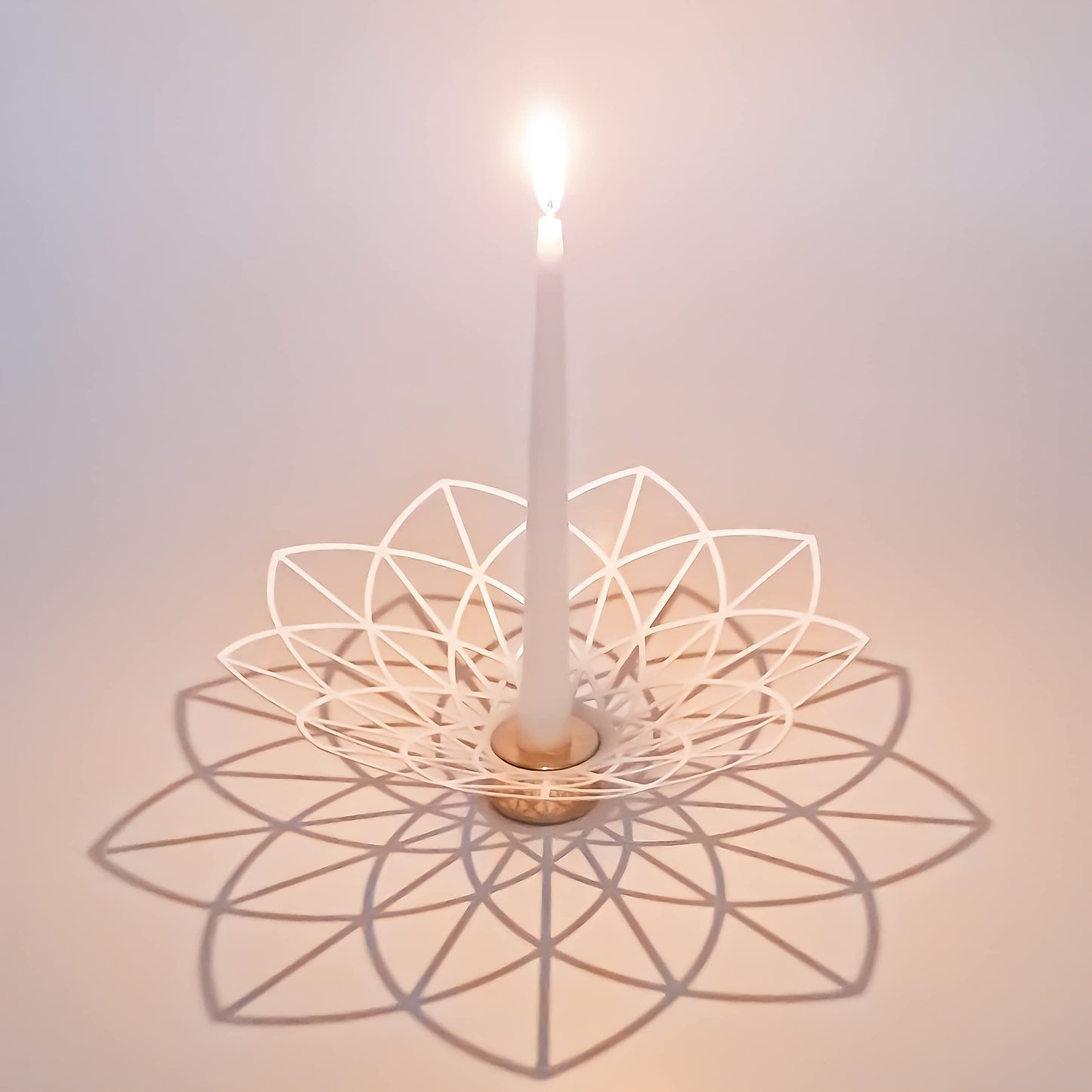 Oshadow Lotus Candle Holder - Cute Boho Decor for Taper Candles & Coffee Table