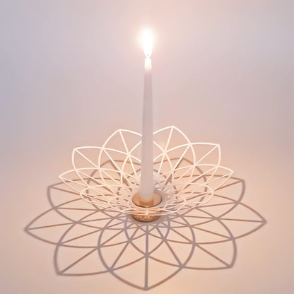 Oshadow Lotus Candle Holder - Cute Boho Decor for Taper Candles & Coffee Table