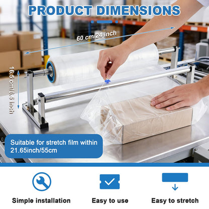 Consfly Manual Stretch Film Dispenser Wrapping Machine for Small Business Packaging, Shipping & Warehousing