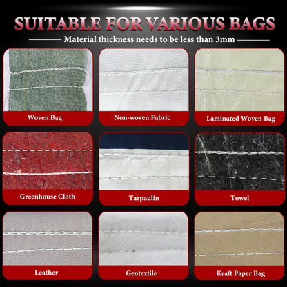 SDRTOP Battery Bag Sewing Closing Machine Brushless Motor Cordless Portable Bag Closer Stitcher Packing Machine