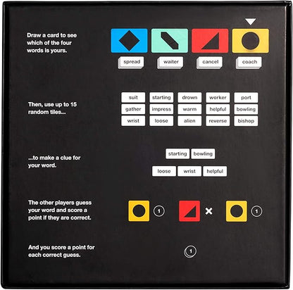 Haiclue | Fast-Paced Board Game for 2-12 Players | Combine Word Tiles to Create Clues | Creative Activity for Adults or Families | Two Player Cooperative or Multiplayer Competitive Party Game