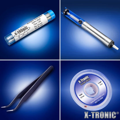 X-Tronic 6040-PRO-X • Platinum Series • 700 Watt • Hot Air Rework Soldering Iron Station • Digital Temp Controls, C/F Func, 0-30 Min Sleep, Auto Cool Down, Mute/Unmute Sound & Patented Nozzle Holder!