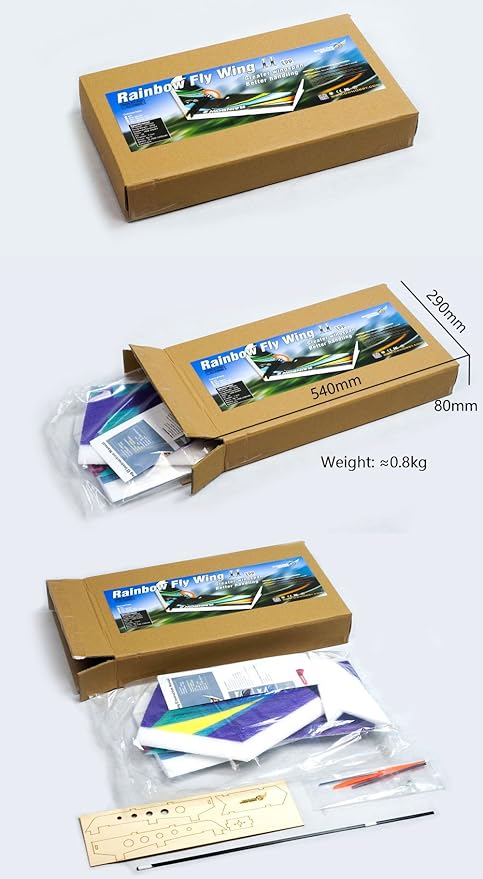 DW Hobby Electric Flying Wing Rainbow 1000mm Wingspan (E0602)