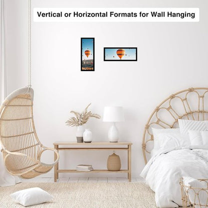 JCJMY 4x12 Black Picture Frame - Versatile Wall & Tabletop Display with Shatter-Resistant Plexiglass