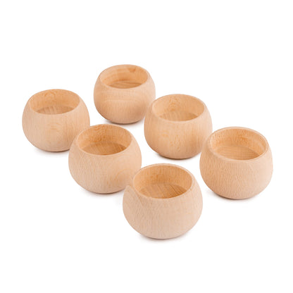 Woodvio - Handmade Wooden Candle Holders for votives and Tea Lights Candles, Set of 6