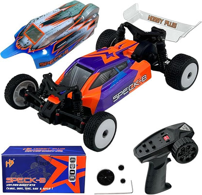 HOBBYPLUS Speck B 1/24 2WD Mini RC Car - RTR RC Buggy Fast Mini Racing Buggy Brushless Ready – Remote Control Car Racing Vehicles (Razor Orange + Body)