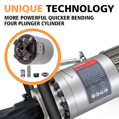 CENTALL Electric Hydraulic Rebar Bender 1150 W Hydraulic Rebar Bending Machine 7/8 Inch #7 10-22mm Rebar within 2.5-3 s Easy Bending Rebar Steel Bar HRB-22 (Grey + Orange)