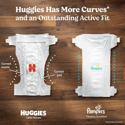 Huggies Little Movers Size 5 Diapers - 132 Count (2 Packs of 66) for Babies 27+ lbs